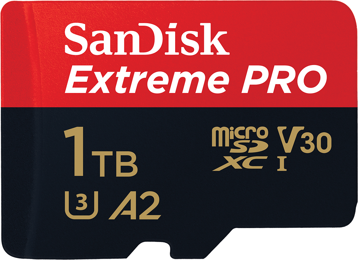 microSDXC SanDisk Extreme Pro hukommelseskort, 1TB, Klasse 10 / UHS-1 U3, med adapter SDSQXCD-1T00-GN6MA