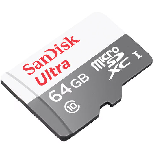 SanDisk Ultra microSDXC hukommelseskort, 64Gb, Klasse 10, med adapter SDSQUNR-064G-GN3MA