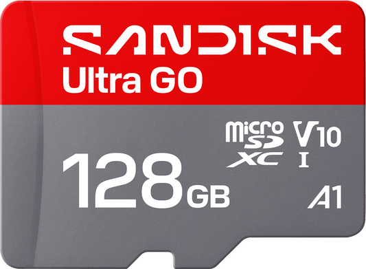 microSDXC SanDisk Ultra GO Android A1 hukommelseskort, 128Gb, Klasse 10 / UHS-1 U1 SDSQUGN-128G-GN6MN