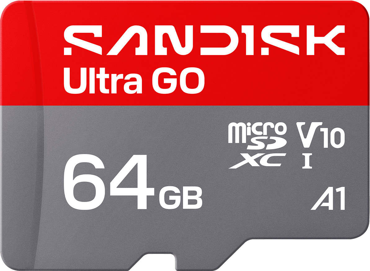 microSDXC SanDisk Ultra GO Android A1 hukommelseskort, 64Gb, Klasse 10 / UHS-1 U1 SDSQUGN-064G-GN6MN