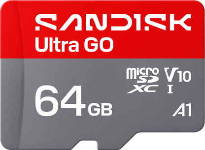 microSDXC SanDisk Ultra GO Android A1 hukommelseskort, 64Gb, Klasse 10 / UHS-1 U1 SDSQUGN-064G-GN6MN