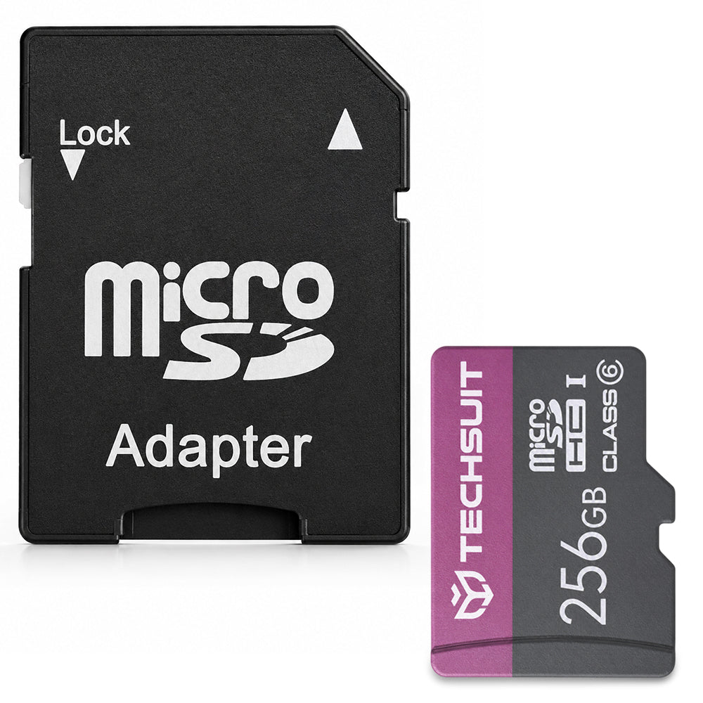 Techsuit microSDXC hukommelseskort THCM27, 256Gb, Klasse 6, med adapter