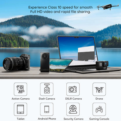 Techsuit microSDXC hukommelseskort THCM27, 256Gb, Klasse 6, med adapter