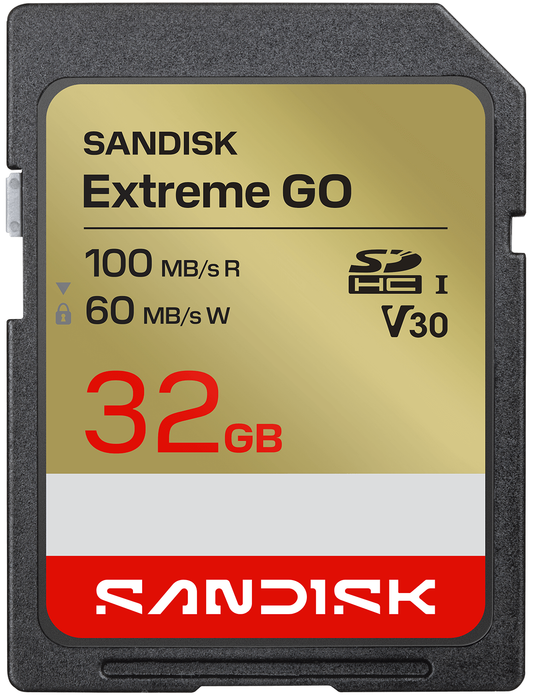 SDHC Hukommelseskort SanDisk Extreme Go, 32Gb, Klasse 10 / UHS-1 U1 SDSDXGN-032G-GNCIN