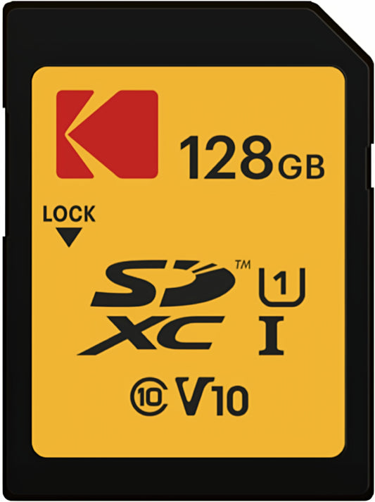 SDXC hukommelseskort Kodak Premium Performance, 128Gb, Klasse 10 / UHS-1 U1 EKMSD128GXC10K