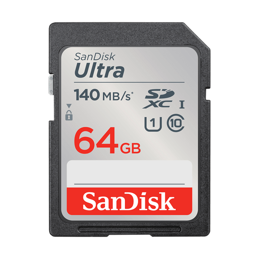 SDXC-hukommelseskort SanDisk Ultra, 64Gb, Klasse 10 / UHS-1 U1 SDSDUNB-064G-GN6IN
