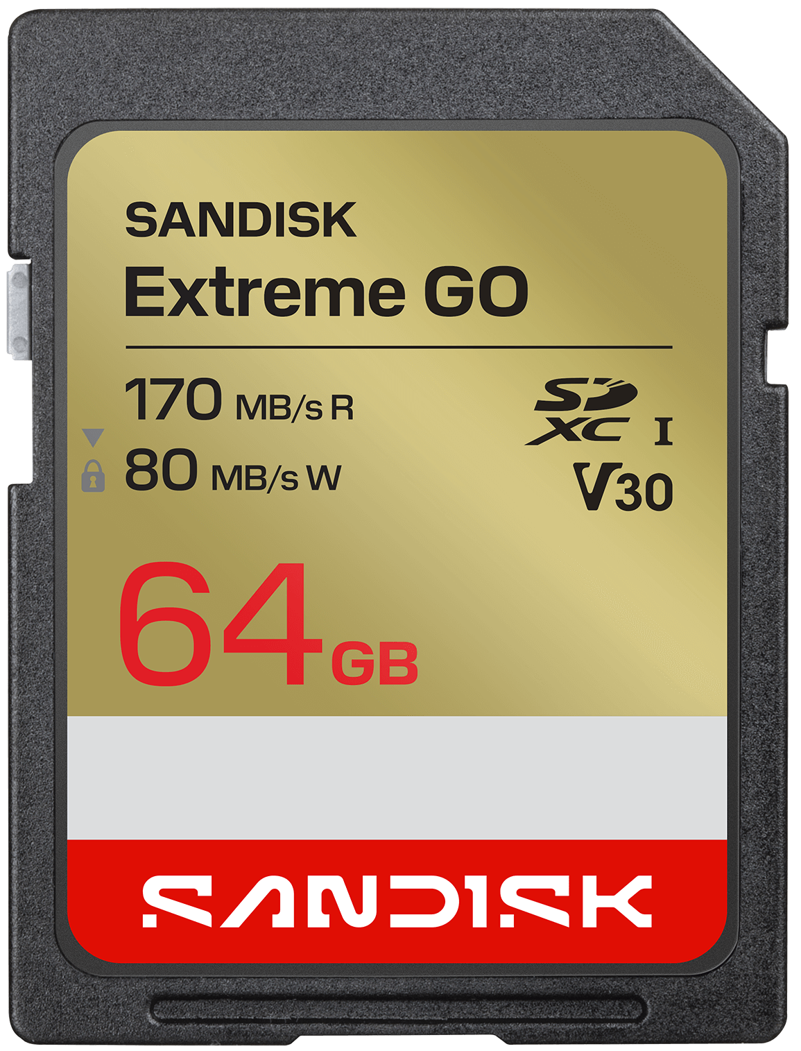 SanDisk Extreme Go SDXC hukommelseskort, 64Gb, Klasse 10 / UHS-1 U1 SDSDXGN-064G-GNCIN