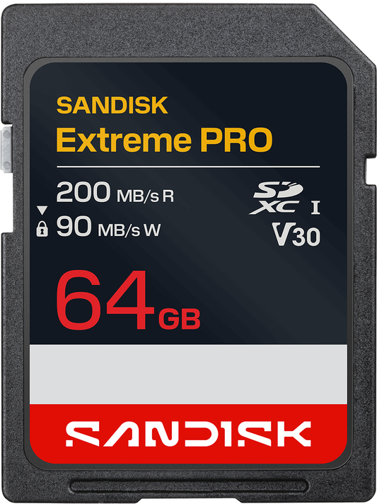 SanDisk Extreme Pro SDXC Memory Card, 64GB, Class 10 / UHS-I U3 SDSDXXU-064G-GUCIN