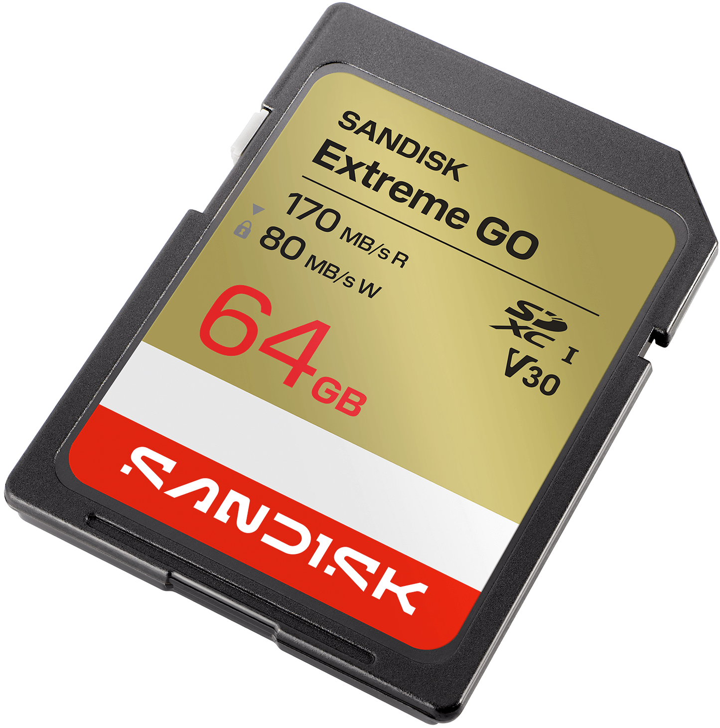 SanDisk Extreme Go SDXC hukommelseskort, 64Gb, Klasse 10 / UHS-1 U1 SDSDXGN-064G-GNCIN