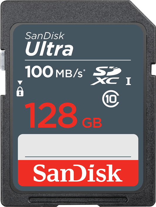 SDXC SanDisk Ultra hukommelseskort, 128GB, Klasse 10 SDSDUNR-128G-GN3IN