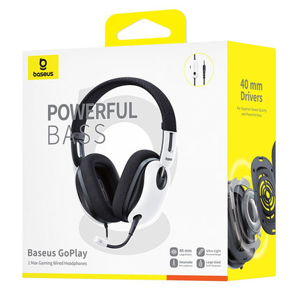 Hovedtelefoner 3.5mm Baseus GoPlay 1 Max, Hvide A00181002213-00