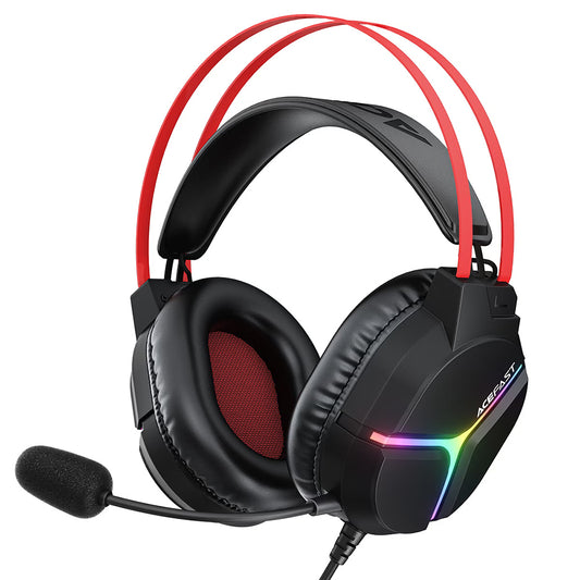 Gaming Headset 3,5mm Acefast H16, RGB, 2m, Sort