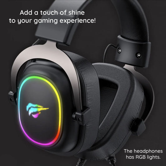 Gaming Headset 3.5mm HAVIT H2002P, 2m, Sort