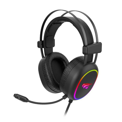 Gaming Headset 3.5mm HAVIT H2016d, RGB, 2m, Sort