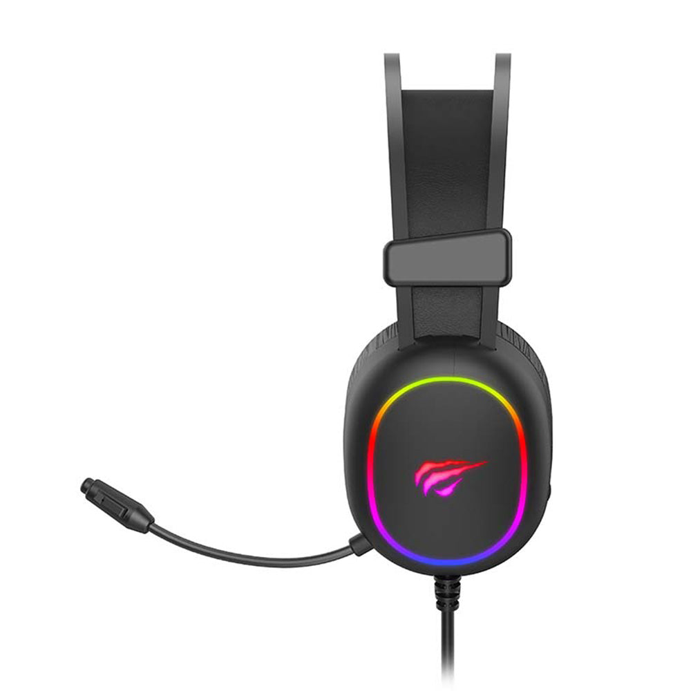 Gaming Headset 3.5mm HAVIT H2016d, RGB, 2m, Sort