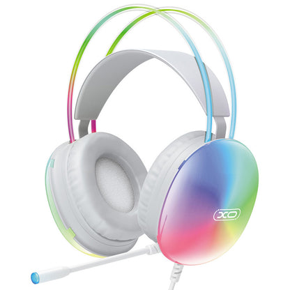 Gaming Headset 3.5mm XO Design GE11, RGB, Hvide