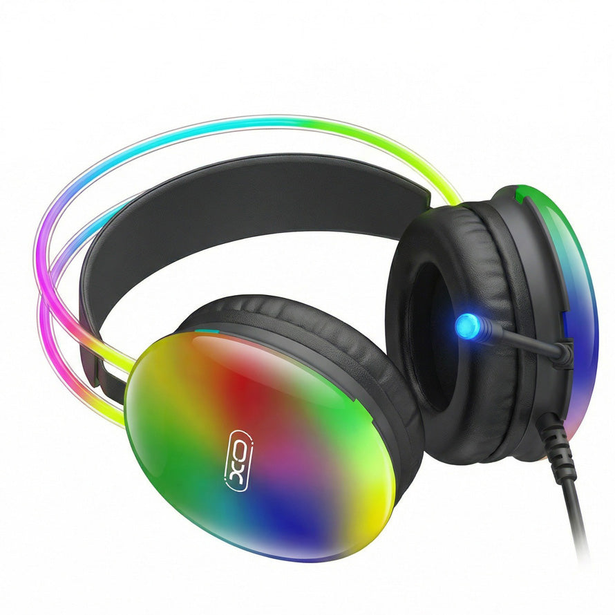 Gaming Headset 3.5mm XO Design GE11, RGB, Sort
