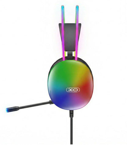 Gaming Headset 3.5mm XO Design GE11, RGB, Sort