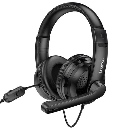 Gaming Headset 3,5 mm HOCO W103, Sort