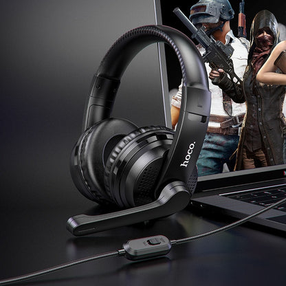 Gaming Headset 3,5 mm HOCO W103, Sort
