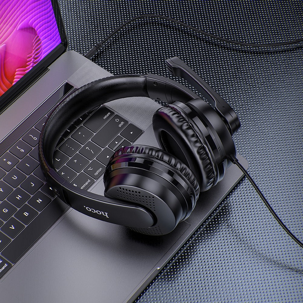 Gaming Headset 3,5 mm HOCO W103, Sort