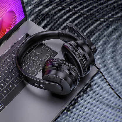 Gaming Headset 3,5 mm HOCO W103, Sort