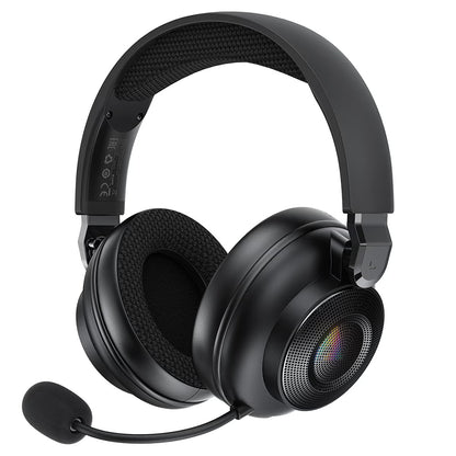 Acefast H15 trådløse gamingheadset, RGB, BT / Wi-Fi / kablet, sort