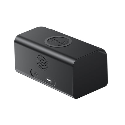 HAVIT W3041 6in1 Digitalur med Trådløs QI Opladning, Sort