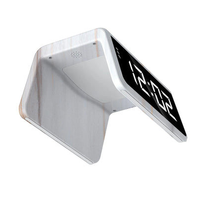 Digitalt ur HAVIT W320 med trådløs QI-opladning, Hvid