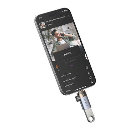 Kortlæser Lightning McDodo OT-7850, USB-A (OTG) - microSD, Sort