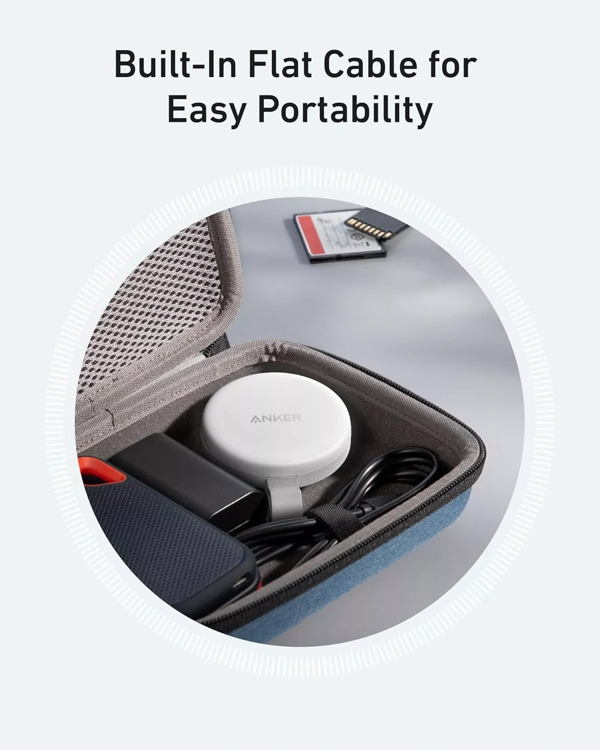 USB-C-kortlæser Anker MagGo til Apple iPhone USB-C, SD - microSD, Hvid A83D1G21