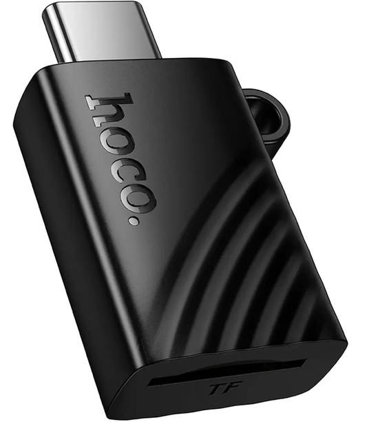 USB-C Kortlæser HOCO HB53, microSD, Sort