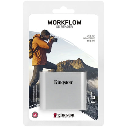 Kingston Workflow USB-C Kortlæser, Dual SD, Grå WFS-SD