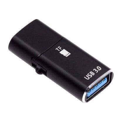 Kortlæser USB-C Techsuit AluVoltX, USB-A (OTG) - microSD, Sort