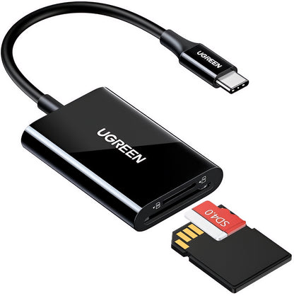 Kortlæser USB-C UGREEN CM265, SD - microSD, Sort