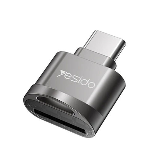Kortlæser USB-C Yesido GS19, USB-A (OTG) - microSD, Grå