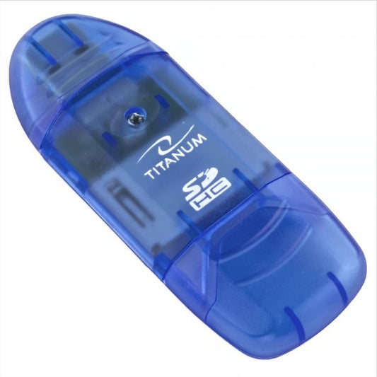USB-kortlæser Esperanza Titanum TA101B, SD, Blå