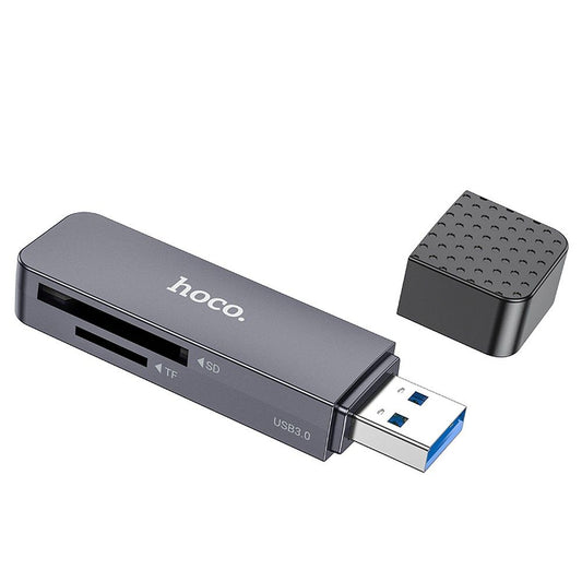 USB-kortlæser HOCO HB45, SD - microSD, Grå