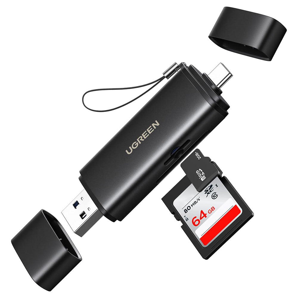 UGREEN CM803 (65024) USB / USB-C Card Reader, SD - microSD, Black