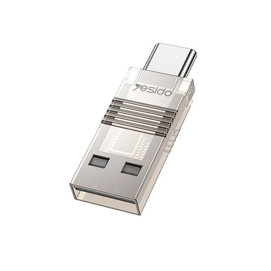 USB / USB-C-kortlæser Yesido GS21, microSD, Transparent