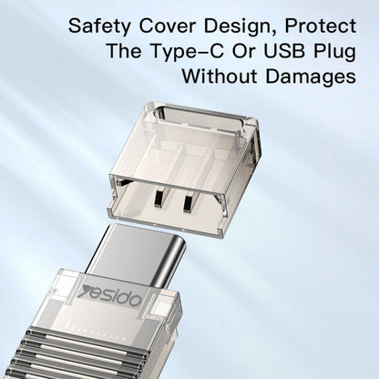 USB / USB-C-kortlæser Yesido GS21, microSD, Transparent