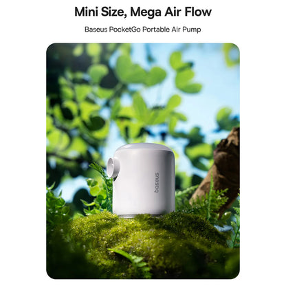 Baseus PocketGo pumpe til oppustelige madrasser, Hvid C11157700221-00
