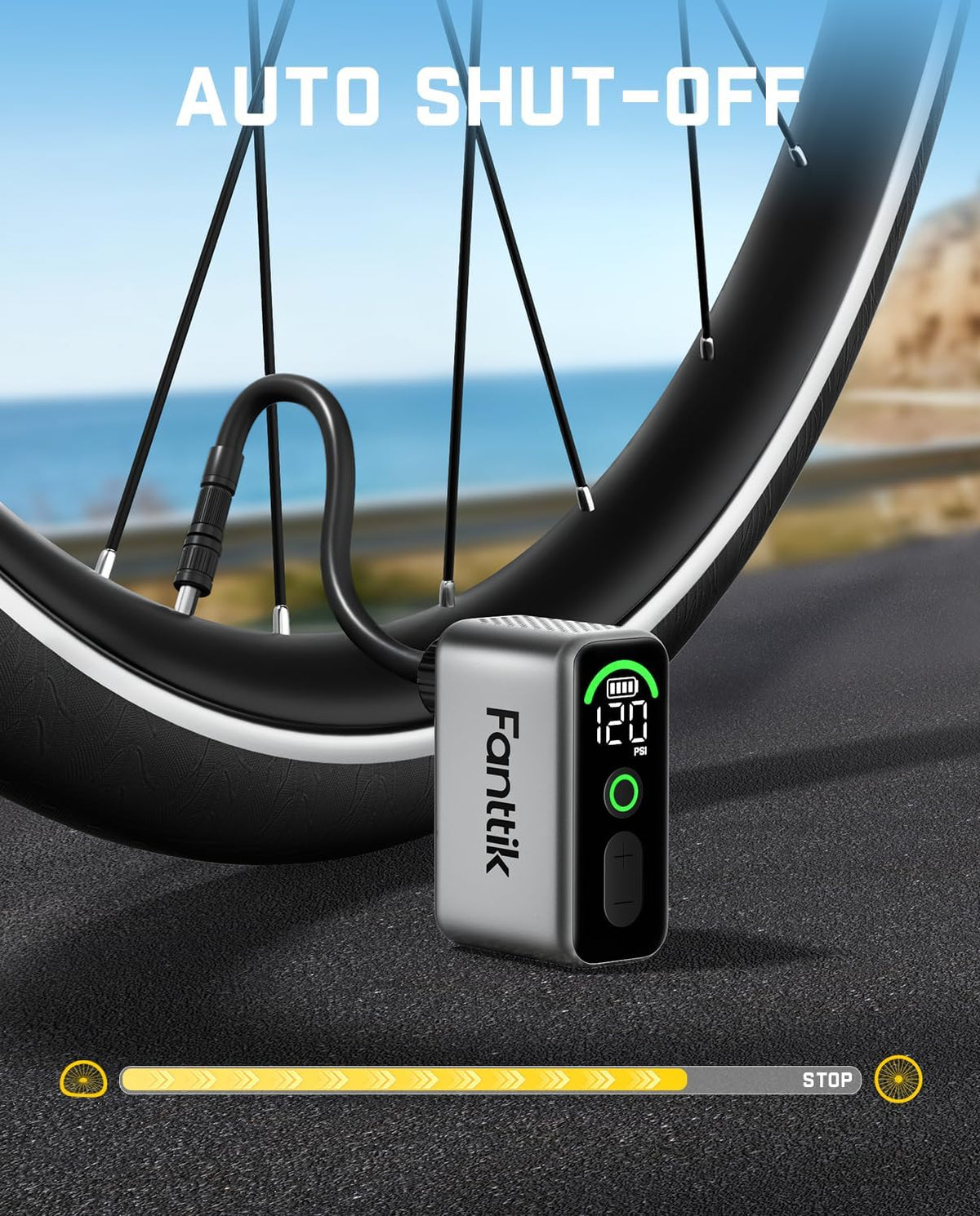 Fanttik X10 Ace Tiny cykelkompressor, grå