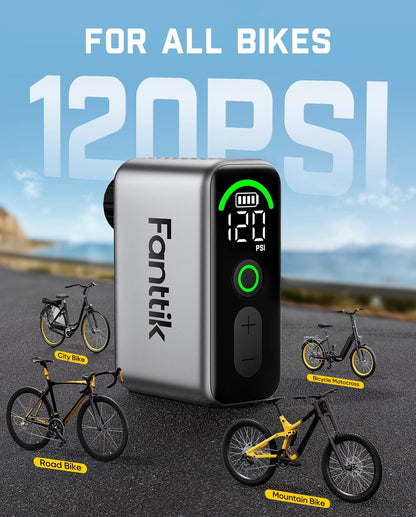 Fanttik X10 Ace Tiny cykelkompressor, grå