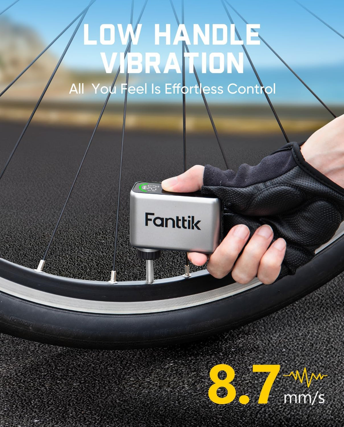 Fanttik X10 Ace Tiny cykelkompressor, grå