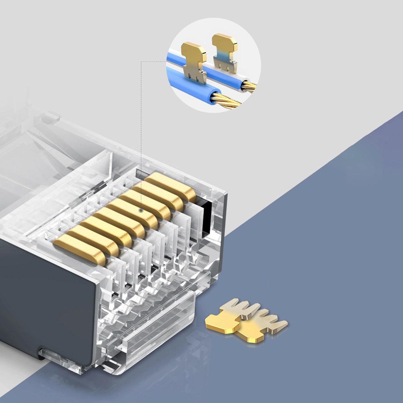 Netværksstik UGREEN NW111, RJ45, Cat6, sæt med 50 stk.