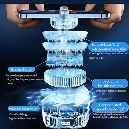 Gaming Telefon Cooler Techsuit SL17, Sort