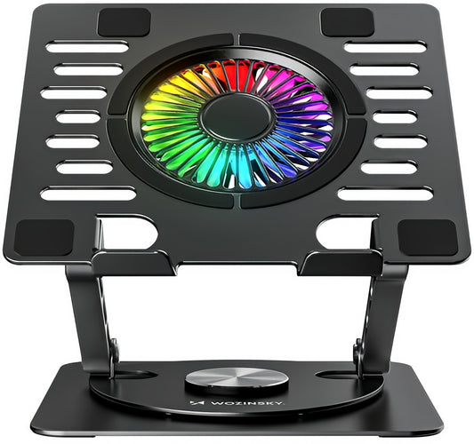 WZK CoolBase køler til bærbar computer 10-16 tommer, RGB, sort