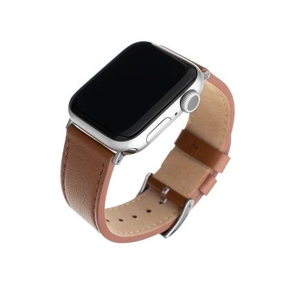Fixed Leather rem til Apple Watch 49mm / 46mm / 45mm / 44mm / 42mm serien, Brun