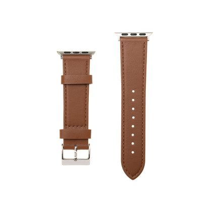 Fixed Leather rem til Apple Watch 49mm / 46mm / 45mm / 44mm / 42mm serien, Brun